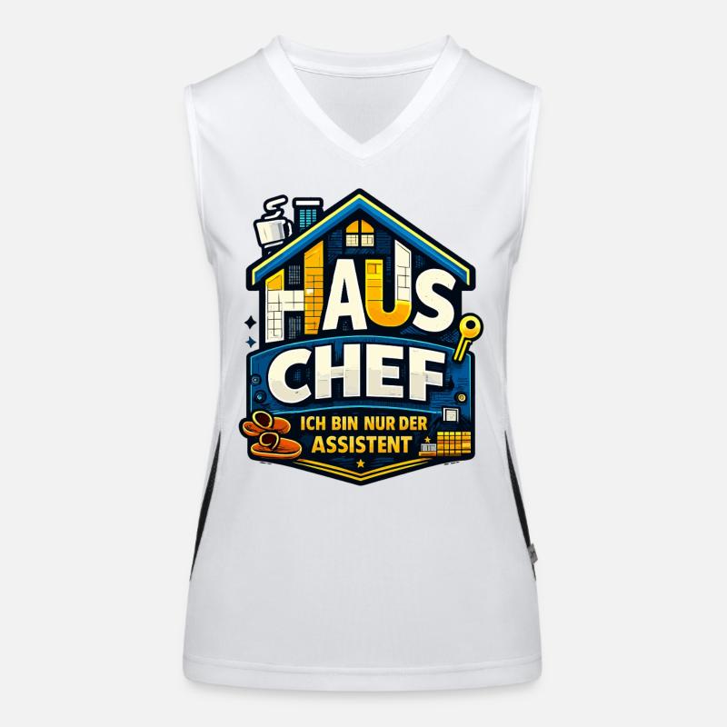 Haus Chef – ich bin nur der Assistent Funktionelles Kontrast-Tank Top für Frauen