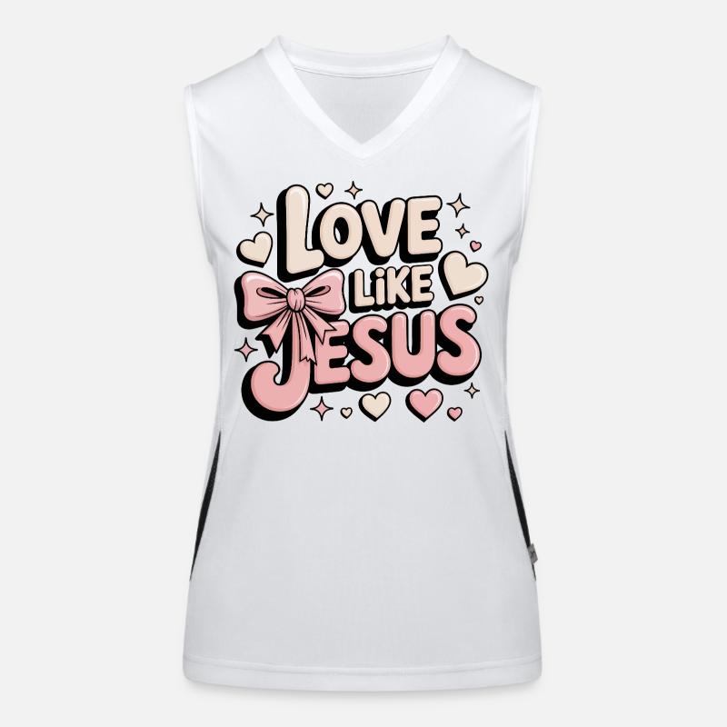 Aimez comme Jésus Débardeur respirant contrasté Femme