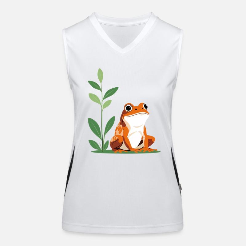 Rainette arboricole joyeuse en vert Débardeur respirant contrasté Femme