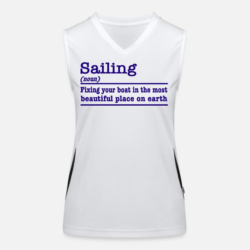 Sailing funny saying for sailors Women's Functional Contrast Tank Top