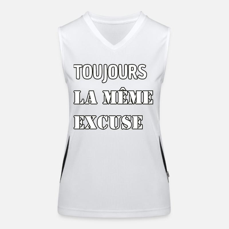 Toujours la même excuse. Débardeur respirant contrasté Femme