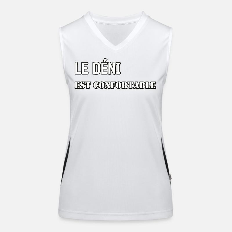 Denial is comfortable. Women's Functional Contrast Tank Top