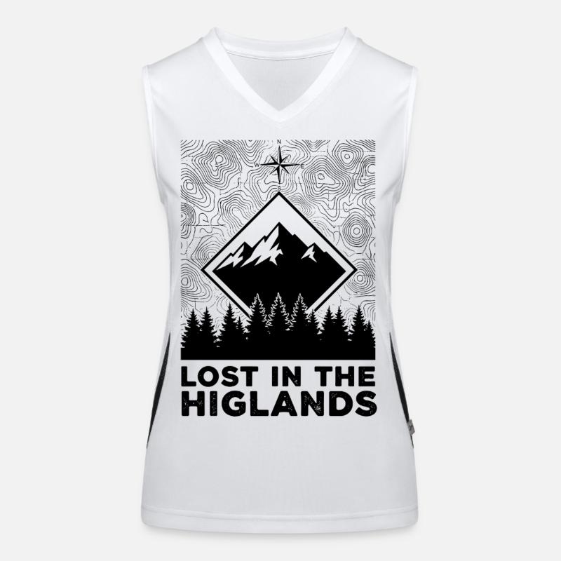 Perdu dans les Highlands Débardeur respirant contrasté Femme