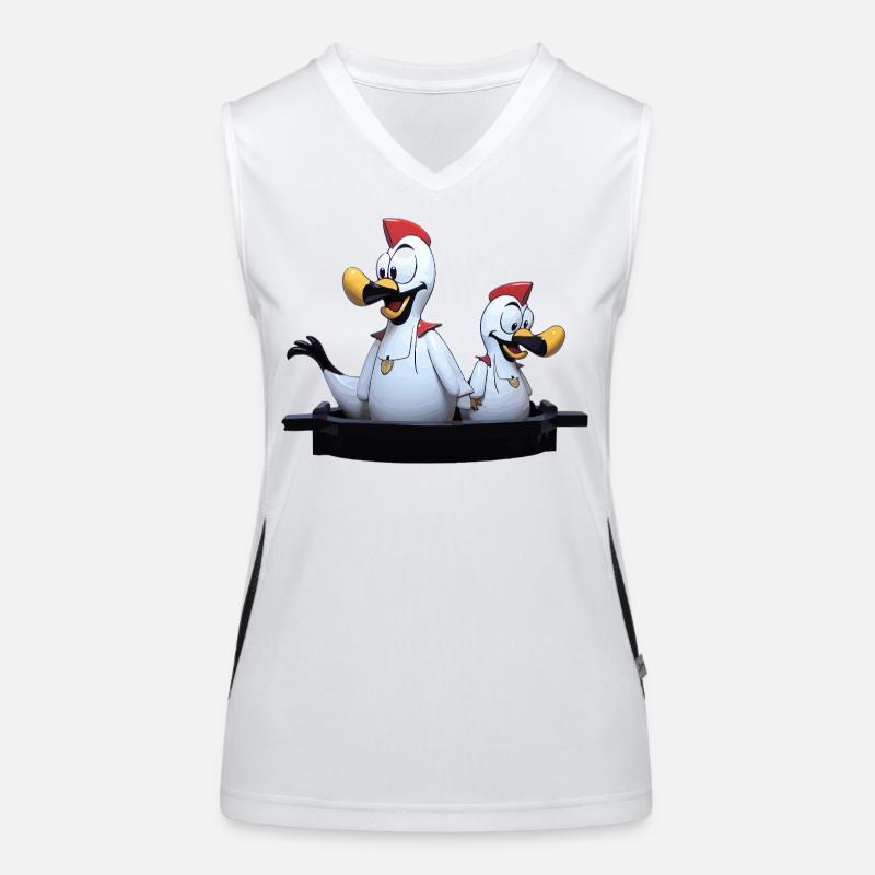 Möwenduo auf Bootssteg Funktionelles Kontrast-Tank Top für Frauen