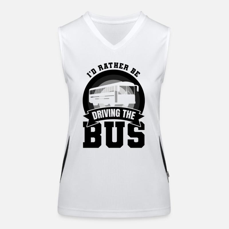 Busfahrer Witz Funktionelles Kontrast-Tank Top für Frauen
