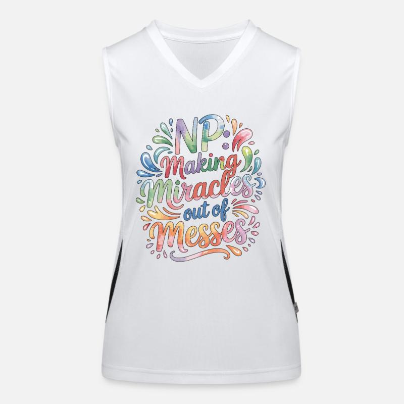Nurse Practitioner NP Making Miracles Nursing Funktionelles Kontrast-Tank Top für Frauen