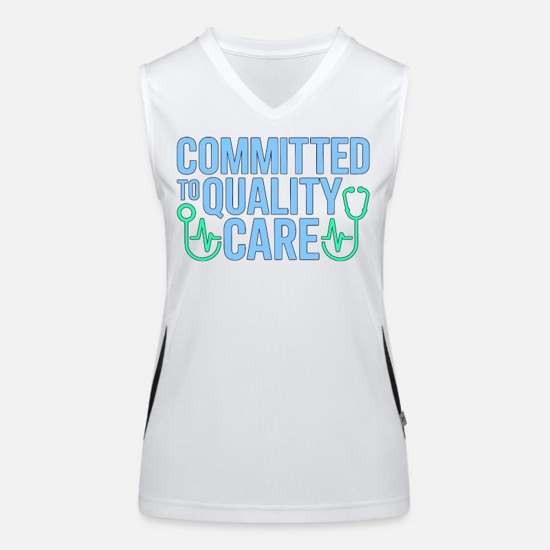 Nurse Practitioner Committed To Quality Nursing Funktionelles Kontrast-Tank Top für Frauen