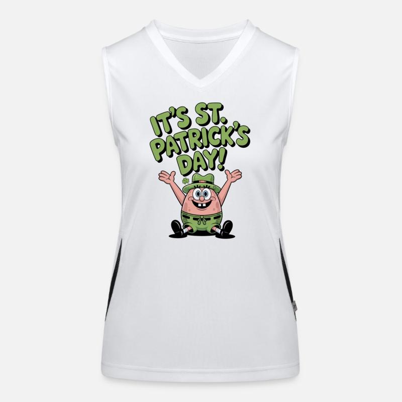 Grüner Sternfisch St Patrick Design Funktionelles Kontrast-Tank Top für Frauen