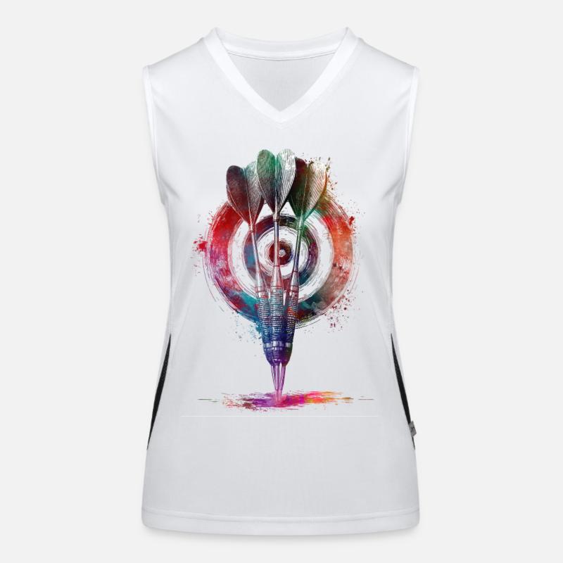 Jeux de fléchettes #darts #sport Débardeur respirant contrasté Femme