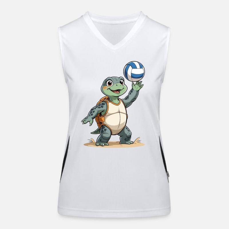 Volley-Turtle mit Rucksack Funktionelles Kontrast-Tank Top für Frauen