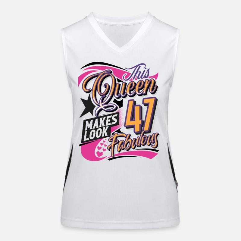 47. Geburtstag Queen Funktionelles Kontrast-Tank Top für Frauen