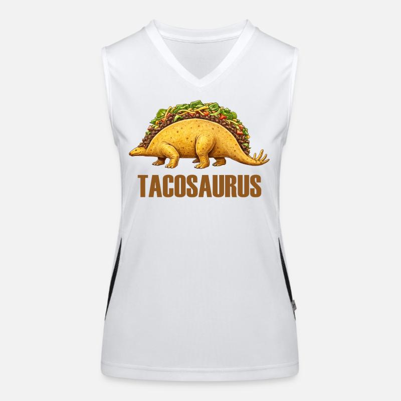 Tacosaurus – Dino trifft Tex-Mex Funktionelles Kontrast-Tank Top für Frauen