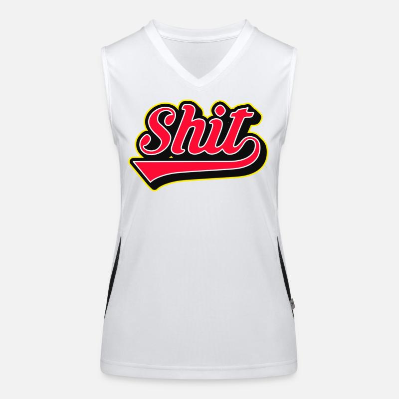 Shit Word Script Logo Funktionelles Kontrast-Tank Top für Frauen