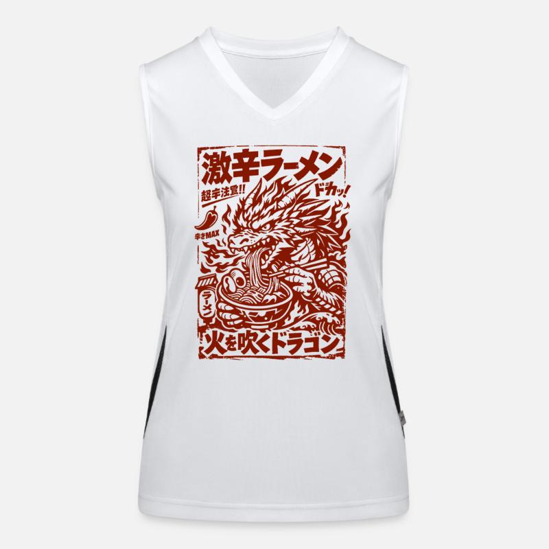 Dragons | Ramen | Noodle soup | extra spicy Women's Functional Contrast Tank Top
