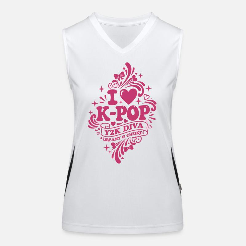 J’adore la diva K-Pop Y2K, rêveuse et coréenne Débardeur respirant contrasté Femme