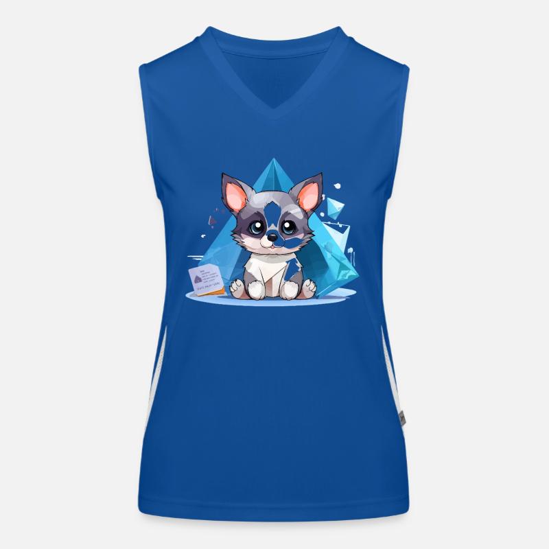 Kristallhündchen im Eisstil Women's Functional Contrast Tank Top