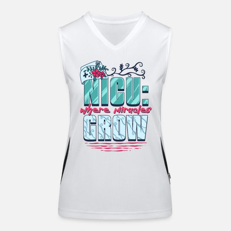 NICU Nurse Where Miracles Grow Women's Functional Contrast Tank Top