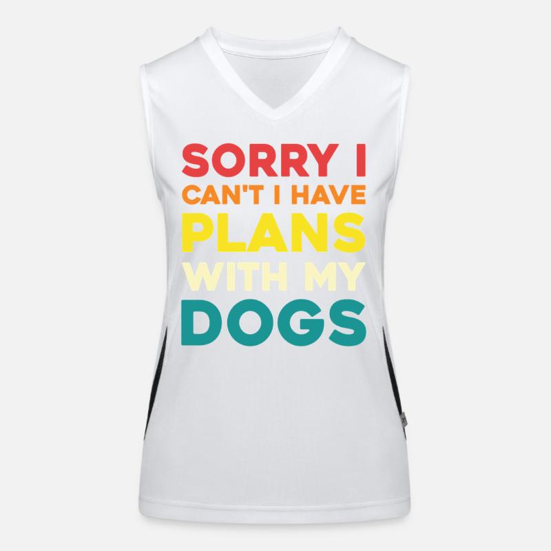 No plan without a dog Women's Functional Contrast Tank Top