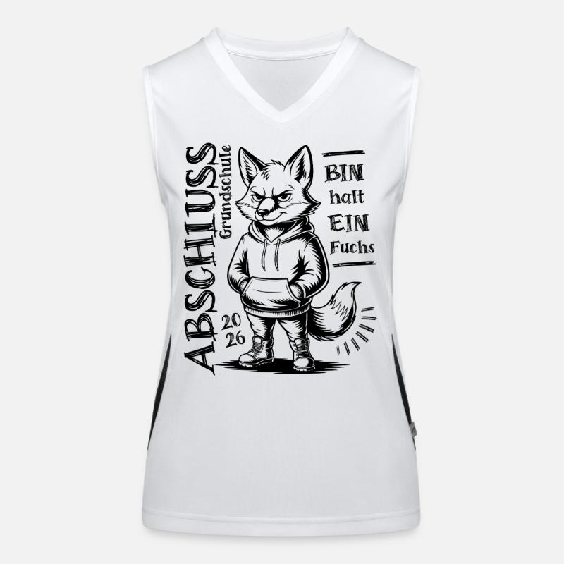 Grundschule Abschluss 2026 - Bin halt ein Fuchs Funktionelles Kontrast-Tank Top für Frauen