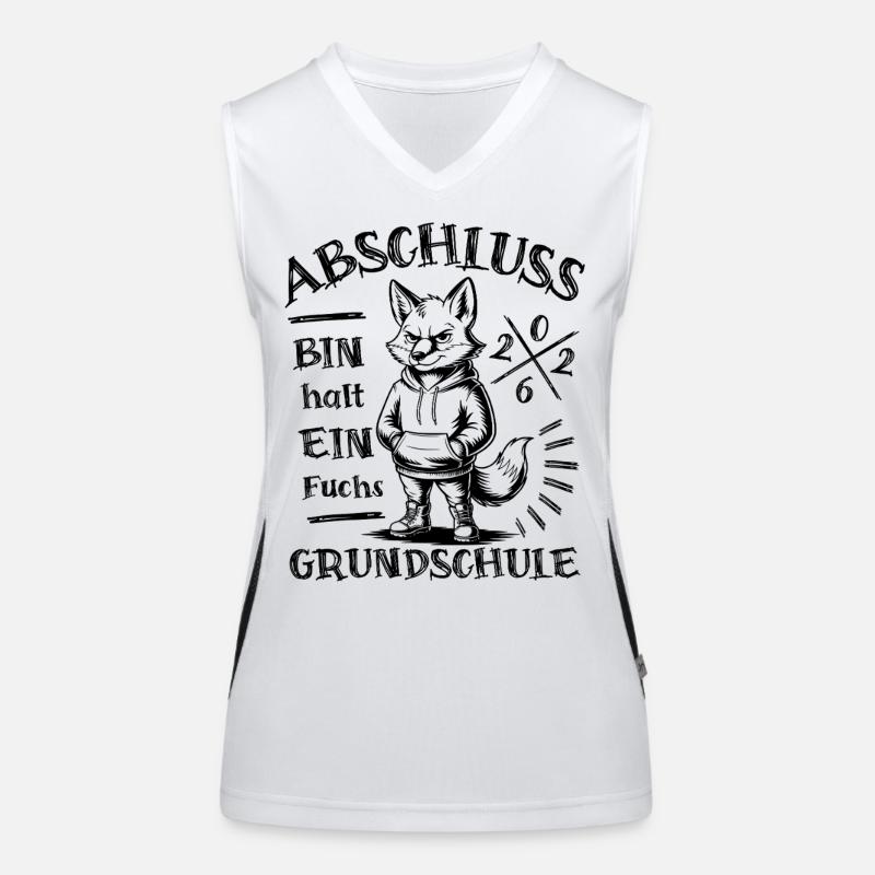 Abschluss 2026 Grundschule - Bin halt ein Fuchs Funktionelles Kontrast-Tank Top für Frauen