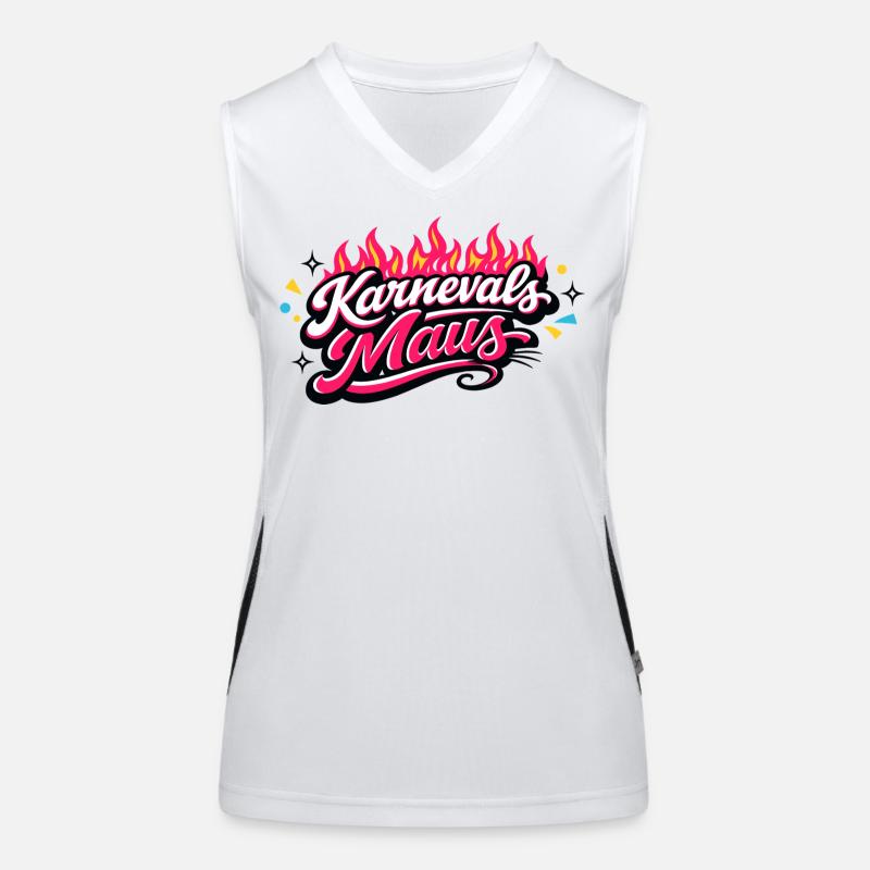 Karnevalsmaus Köln - Kölner Karneval Design Funktionelles Kontrast-Tank Top für Frauen