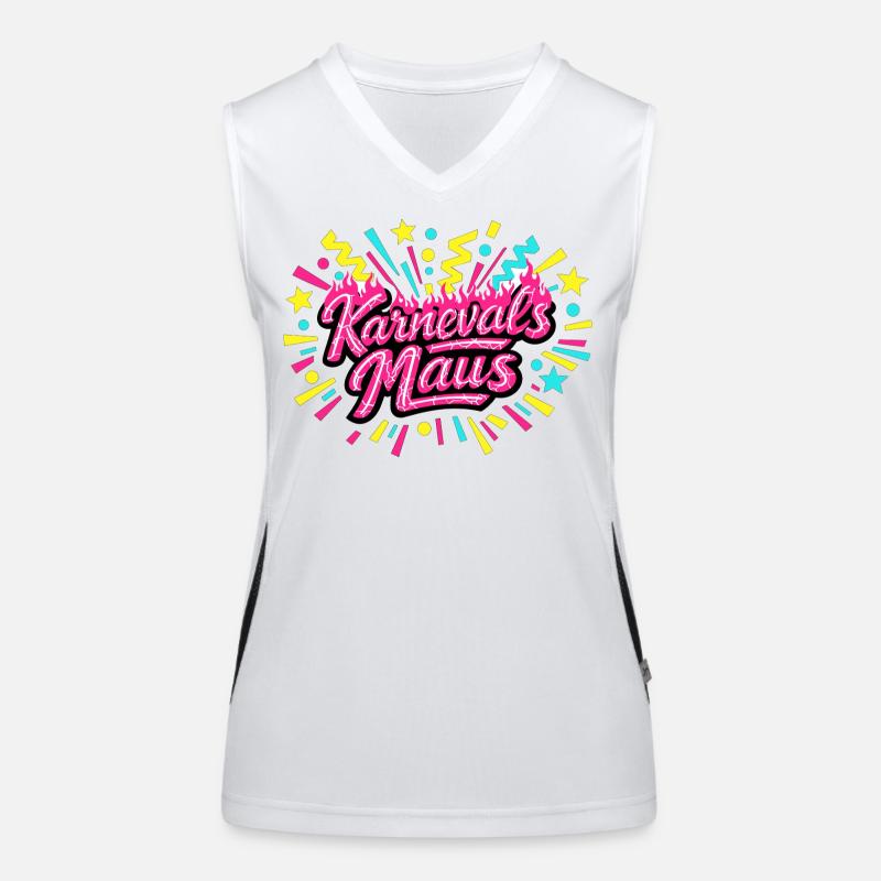 Karnevalsmaus - Karneval Geschenk Funktionelles Kontrast-Tank Top für Frauen
