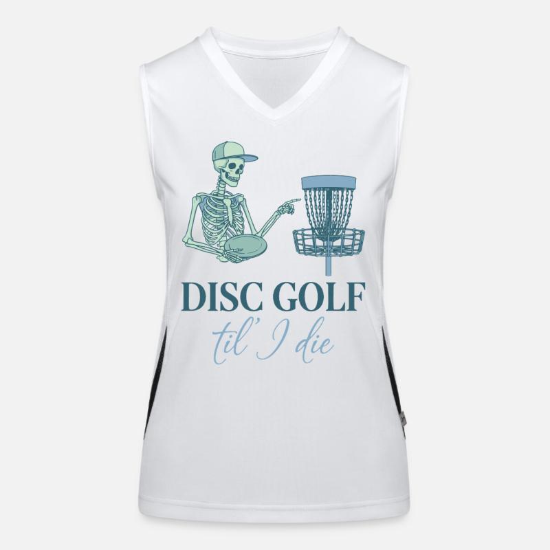 Disc Golf Til I Die Funny Disc Golfer Flying Disc Funktionelles Kontrast-Tank Top für Frauen