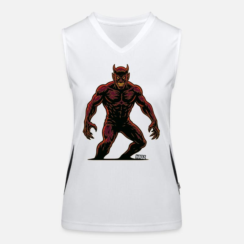 Dämon Teufel Funktionelles Kontrast-Tank Top für Frauen