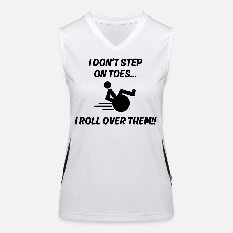 I don't stand on tiptoes. I roll over it # Women's Functional Contrast Tank Top
