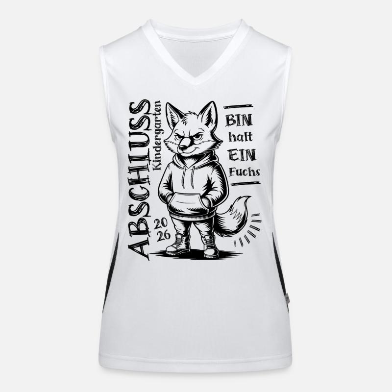 Abschluss 2026 Kindergarten - Bin halt ein Fuchs Funktionelles Kontrast-Tank Top für Frauen