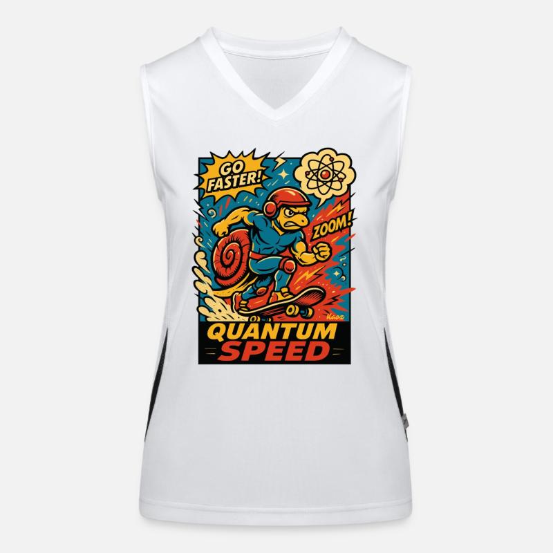 Quantum Speed Turtle Skateboard Débardeur respirant contrasté Femme
