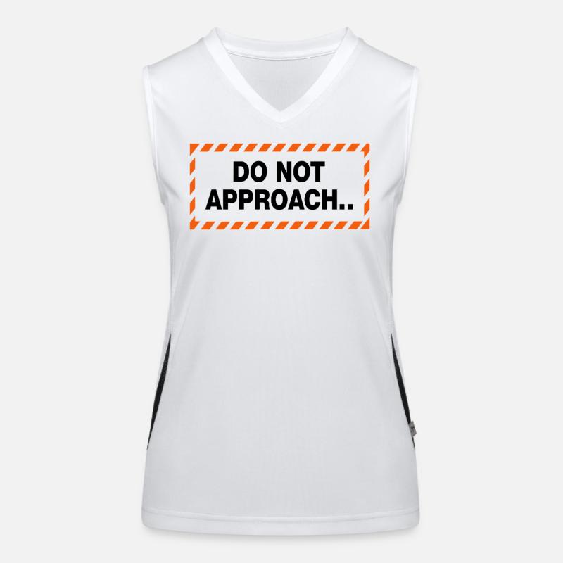 Do Not Approach Warnung Abstand Statement Funktionelles Kontrast-Tank Top für Frauen