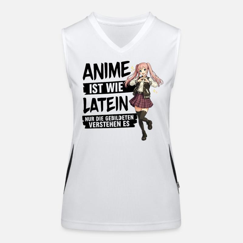 Anime Schulmädchen Herzpose Funktionelles Kontrast-Tank Top für Frauen