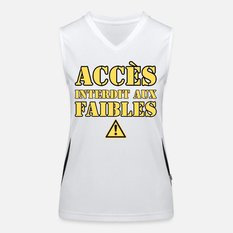  ACCÈS INTERDIT AUX FAIBLES Débardeur respirant contrasté Femme