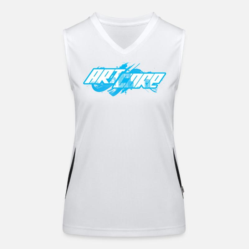 ArtCore graffiti Blue Splash pun Hardcore Women's Functional Contrast Tank Top