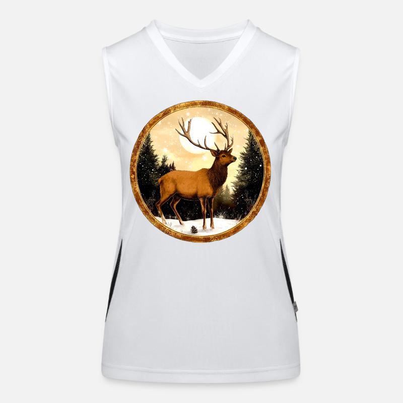 Hirsche Style Funktionelles Kontrast-Tank Top für Frauen