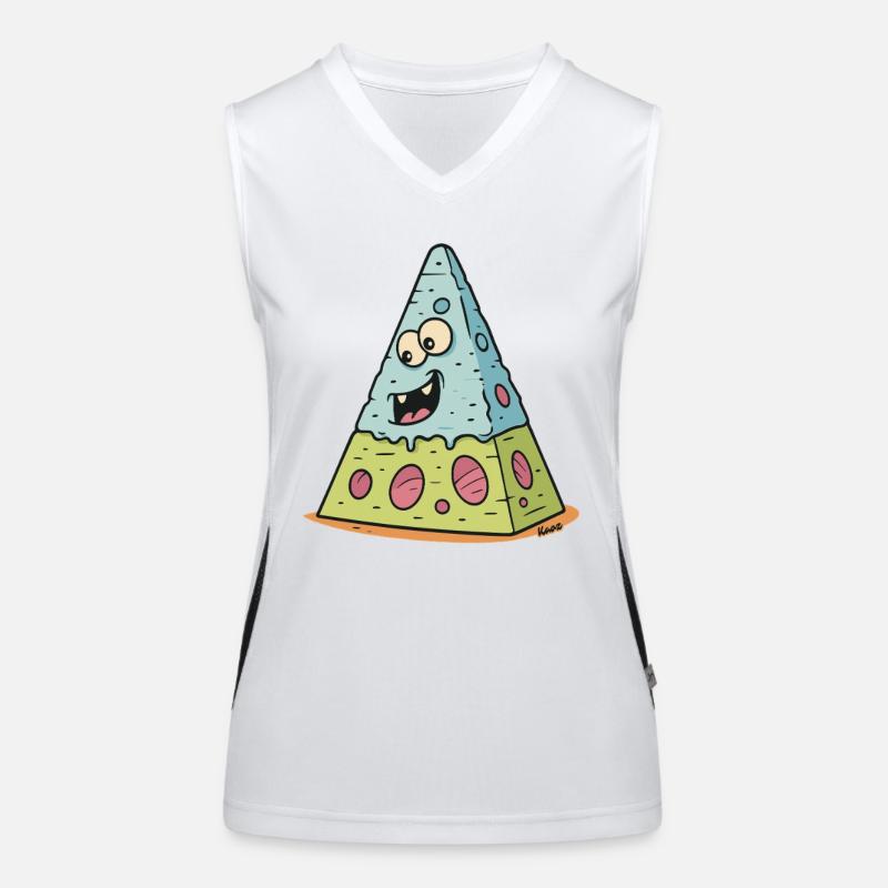 Cheese Volcano Laughing Face Women's Functional Contrast Tank Top