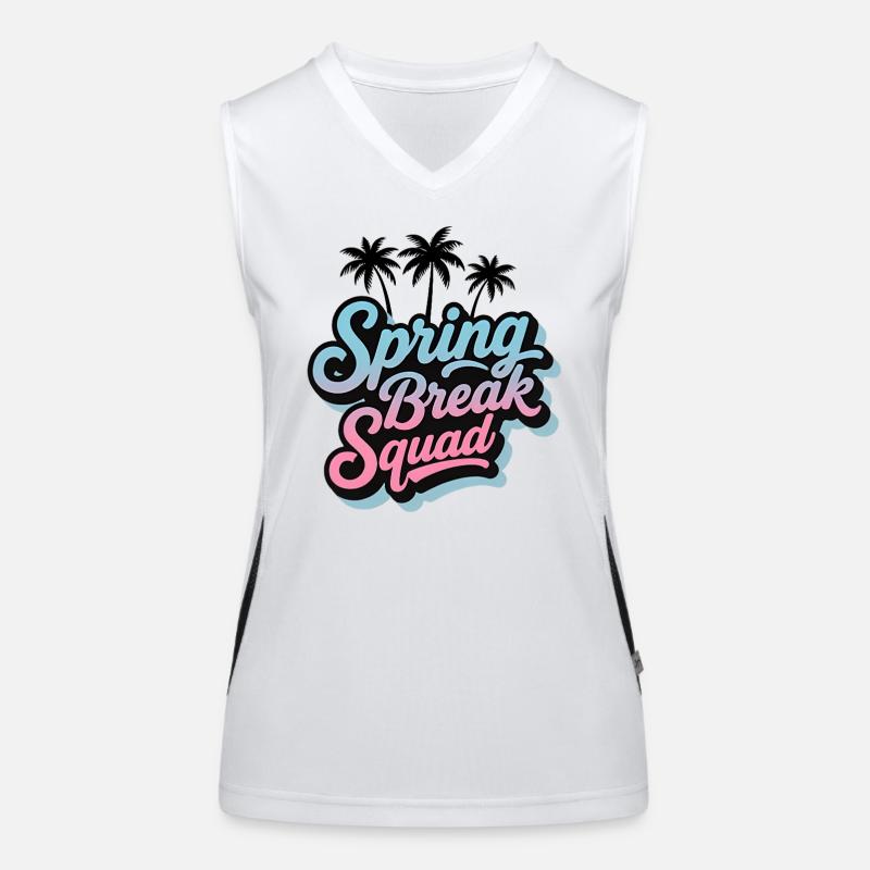 Fête de Noël Palm Trees Spring Break Squad Tropical Débardeur respirant contrasté Femme