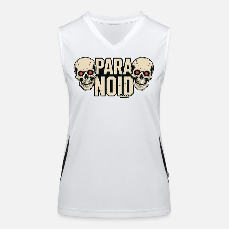 Paranoid Skull Skull Duo Women's Functional Contrast Tank Top