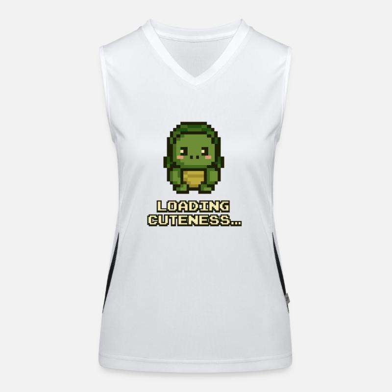 Download Cute Dino Pixel Women's Functional Contrast Tank Top