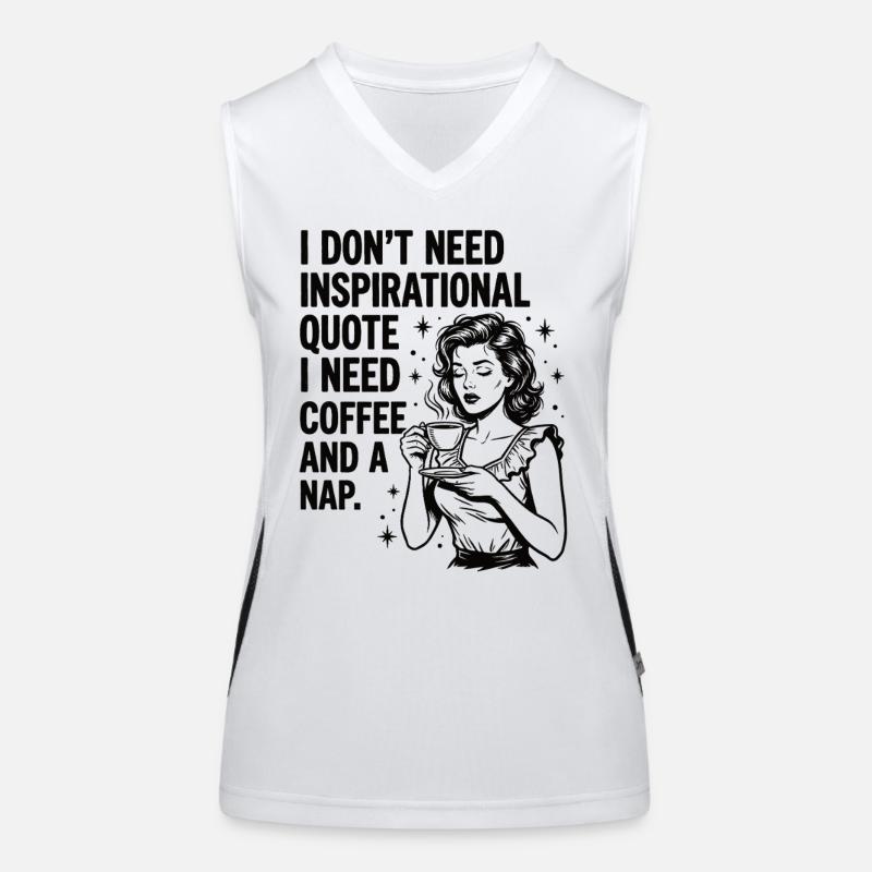 Echte Kaffeeliebe Nickerchen Statement Funktionelles Kontrast-Tank Top für Frauen