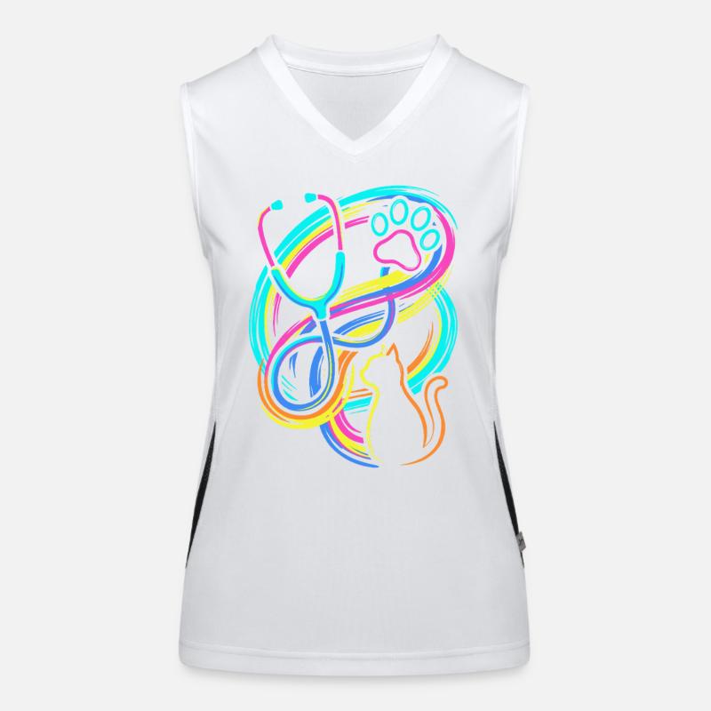 veterinary Women's Functional Contrast Tank Top
