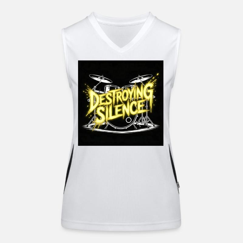 Drummer Drumset Design Women's Functional Contrast Tank Top