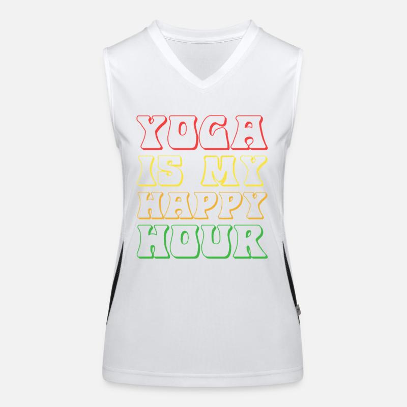 Yoga is my happy hour Women's Functional Contrast Tank Top
