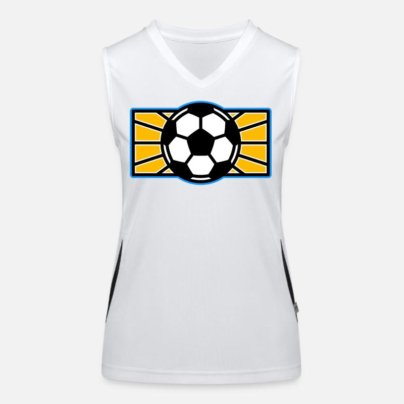 Fußball-Pop-Art-Logo Funktionelles Kontrast-Tank Top für Frauen