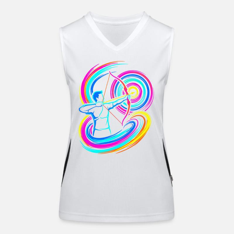 Bogenschießen Funktionelles Kontrast-Tank Top für Frauen