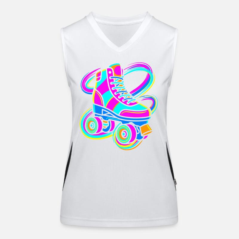 Rollschuh Funktionelles Kontrast-Tank Top für Frauen