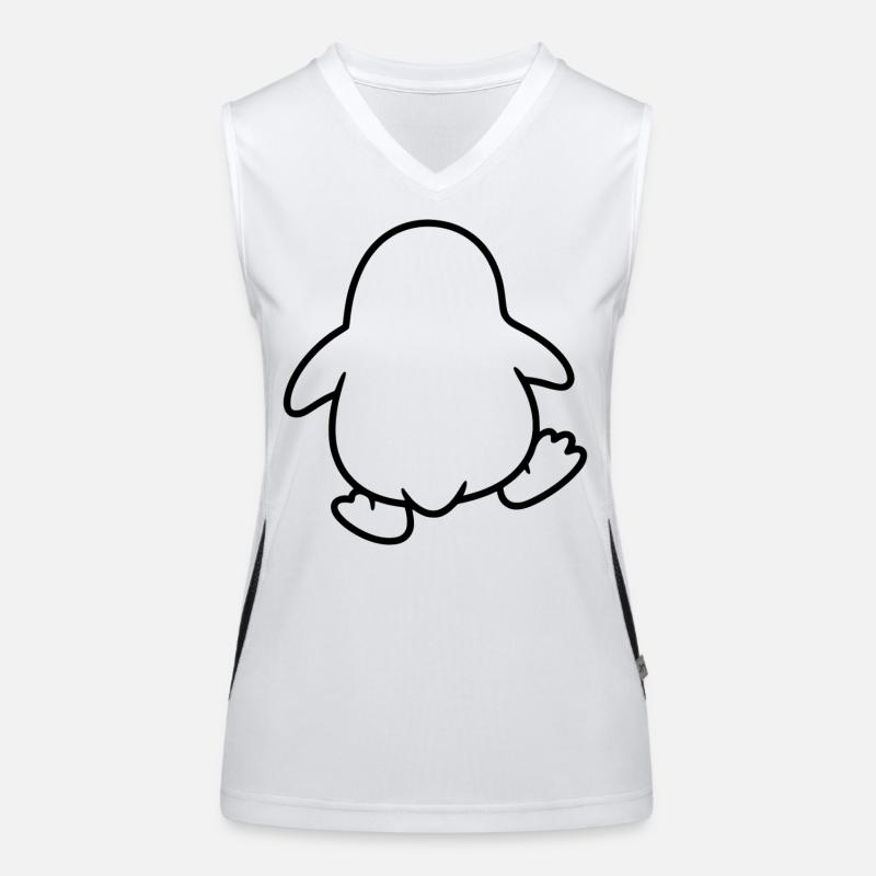 Penguin Waddling Women's Functional Contrast Tank Top