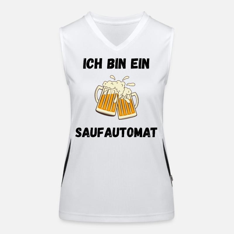 Ich bin ein Saufautomat Funktionelles Kontrast-Tank Top für Frauen