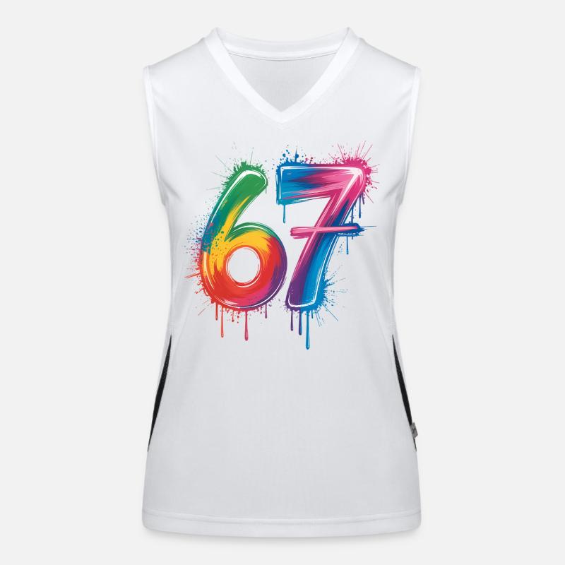 Sechs-Sieben-Farb-Spritzer Funktionelles Kontrast-Tank Top für Frauen